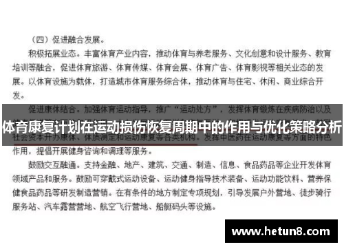 体育康复计划在运动损伤恢复周期中的作用与优化策略分析